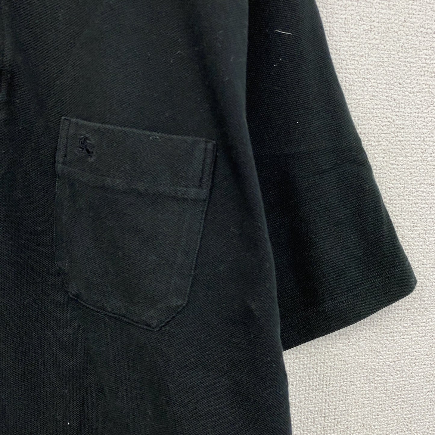 BURBERRY LONDON　バーバリーロンドン　半袖ポロシャツ　ノバチェック　黒　ブラック　Lサイズ
