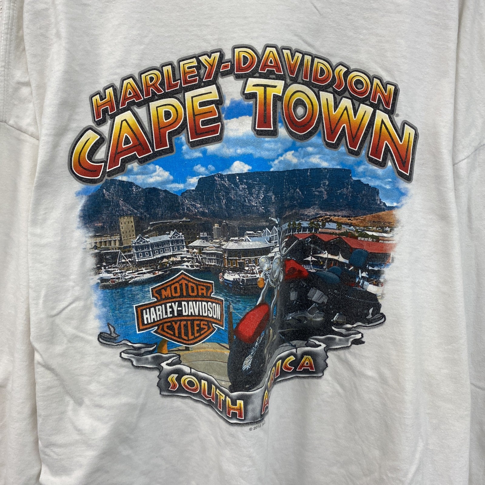 HARLEY DAVIDSON　ハーレーダビッドソン　長袖プリントTシャツ　白　ホワイト