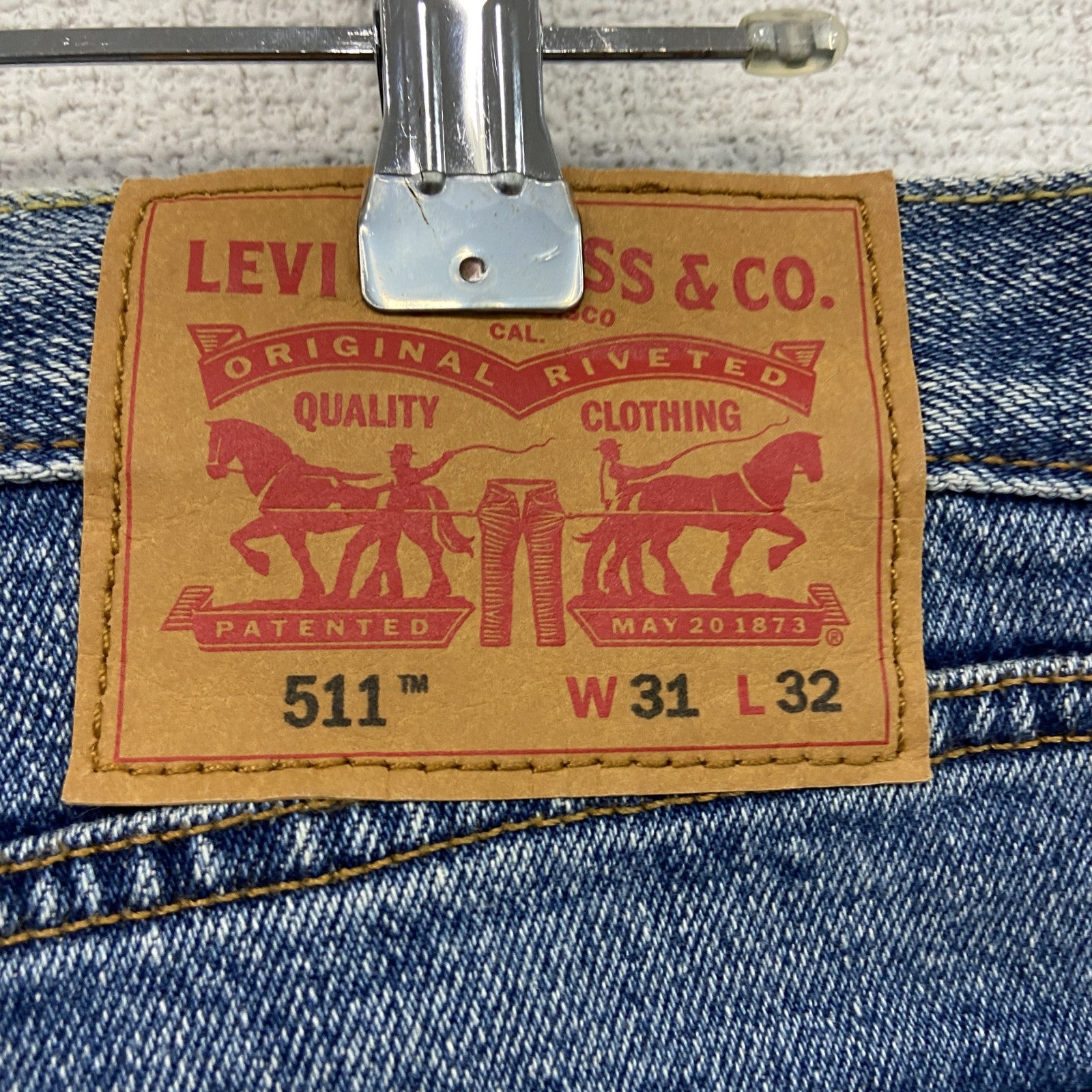 Levi’s　リーバイス　511　デニムパンツ/ジーンズ　ジップフライ　縦落ち　インディゴ　W31サイズ