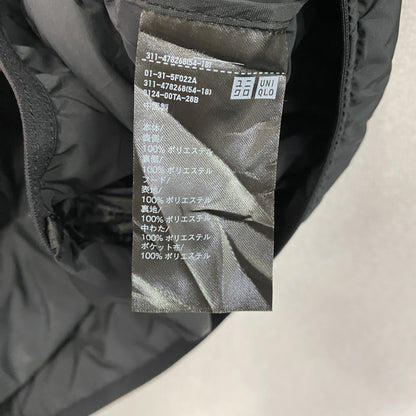 UNIQLO　ユニクロ　パフテックパーカ　中綿入り　ラグランスリーブ　黒　ブラック　XLサイズ