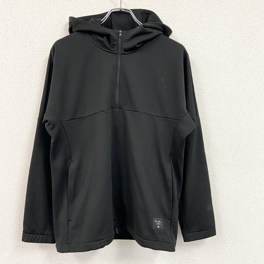 adidas　アディダス　AEROREADY　エアロレディ　ハーフジップスウェットパーカー/フーディー　黒　ブラック　Ｍサイズ