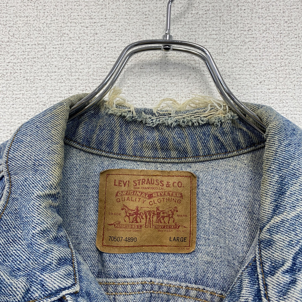 ～90s　Levi's　リーバイス　70507　デニムジャケット/Gジャン　ヴィンテージ　インディゴ　Lサイズ