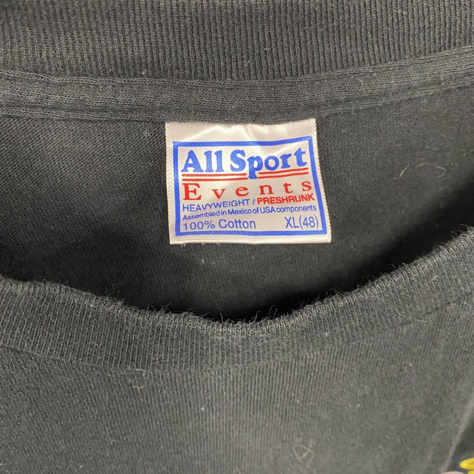 All Sport　オールスポート　半袖プリントTシャツ　シングルステッチ　USA製　ブラック　XL（48）サイズ