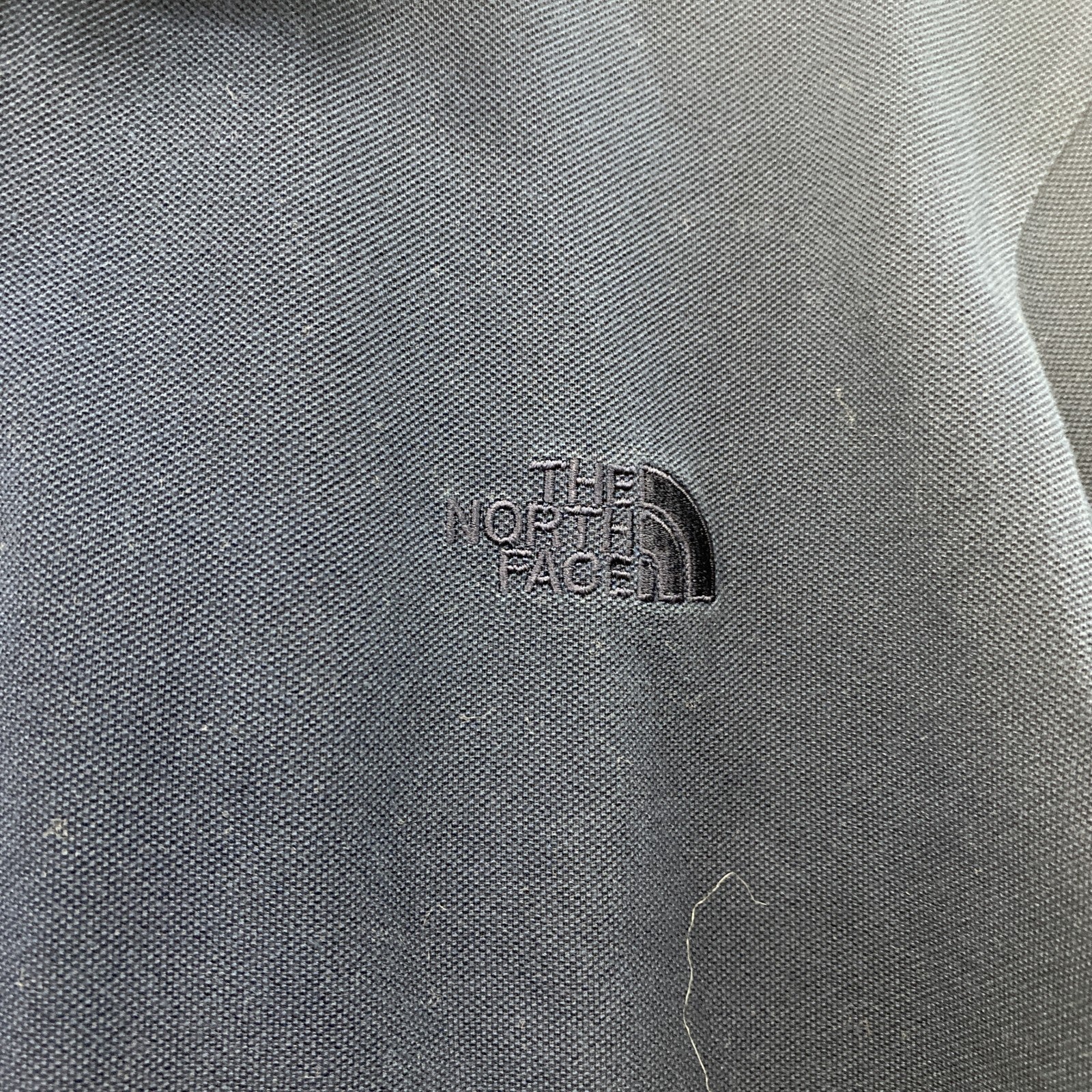 THE NORTH FACE　ザ・ノースフェイス　半袖ポロシャツ　刺繍ロゴ　紺　ネイビー　Lサイズ