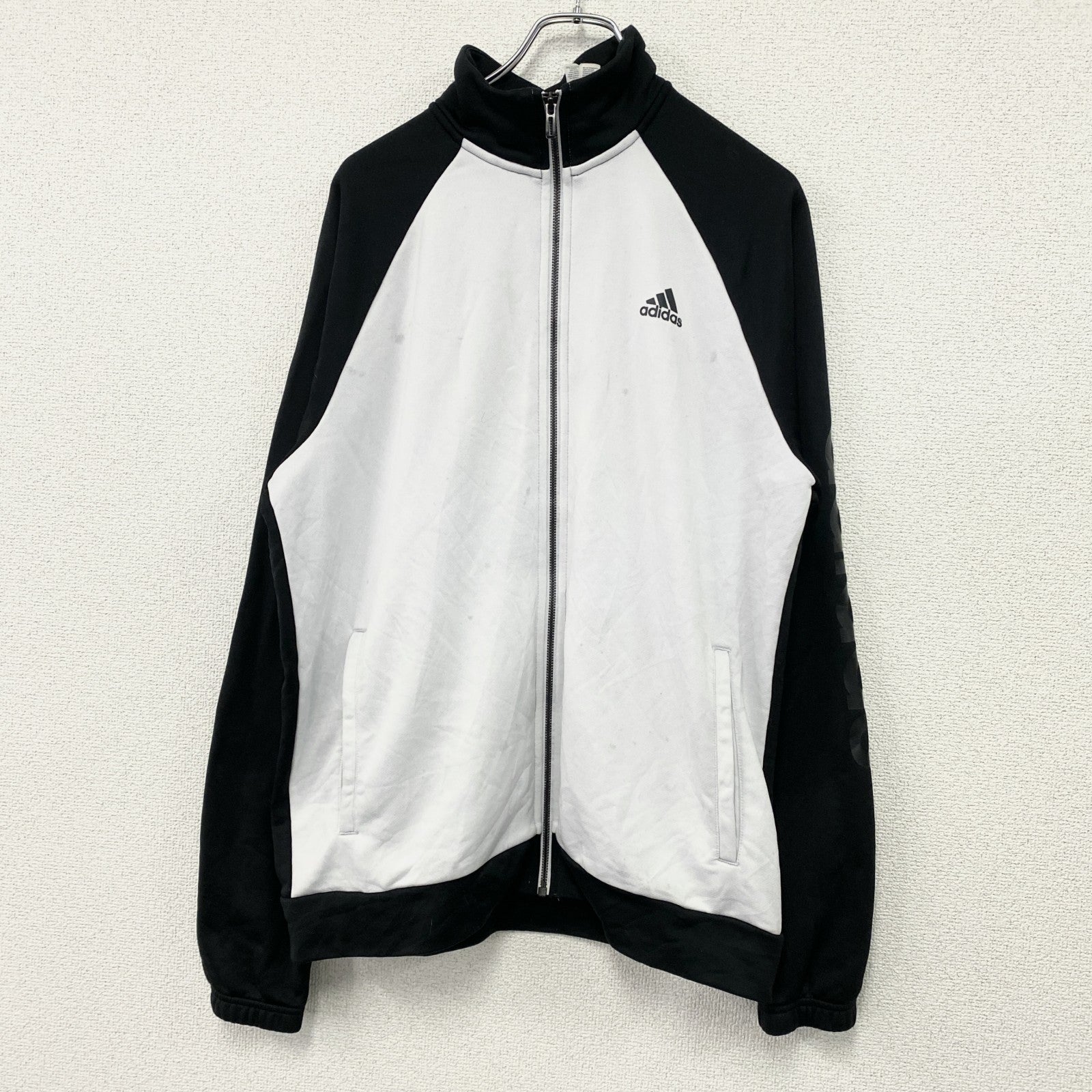 adidas　アディダス　トラックジャケット/ジャージ　パフォーマンスロゴ　白　ホワイト　Lサイズ