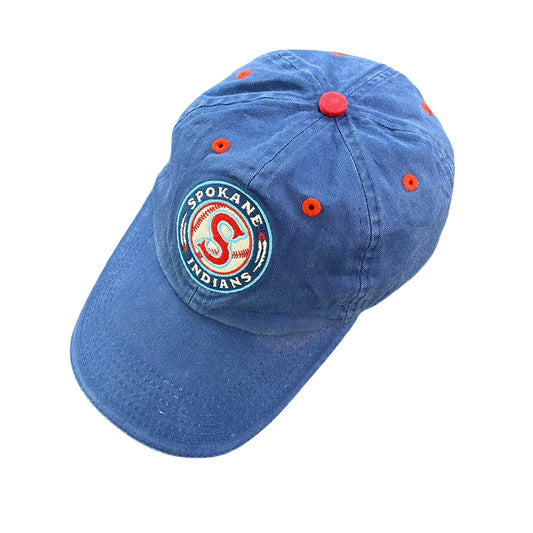 Spokane Indians　スポケーン・インディアンズ　6パネルキャップ　ベースボールキャップ　青　ブルー　