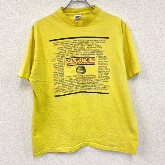 90s　Anvil　アンヴィル　半袖プリントTシャツ　シングルステッチ　USA製　黄色　イエロー　XLサイズ