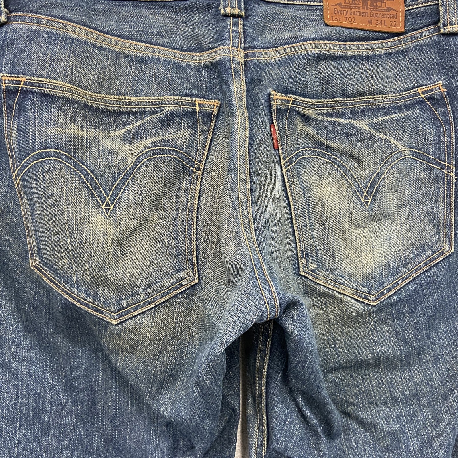 Levi’s　リーバイス　702　デニムパンツ/ジーンズ　ジップフライ　縦落ち　鬼ヒゲ　インディゴ　W34サイズ
