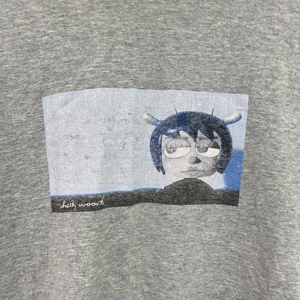 ANGEL BIOtEK　半袖プリントTシャツ　グレー　Lサイズ