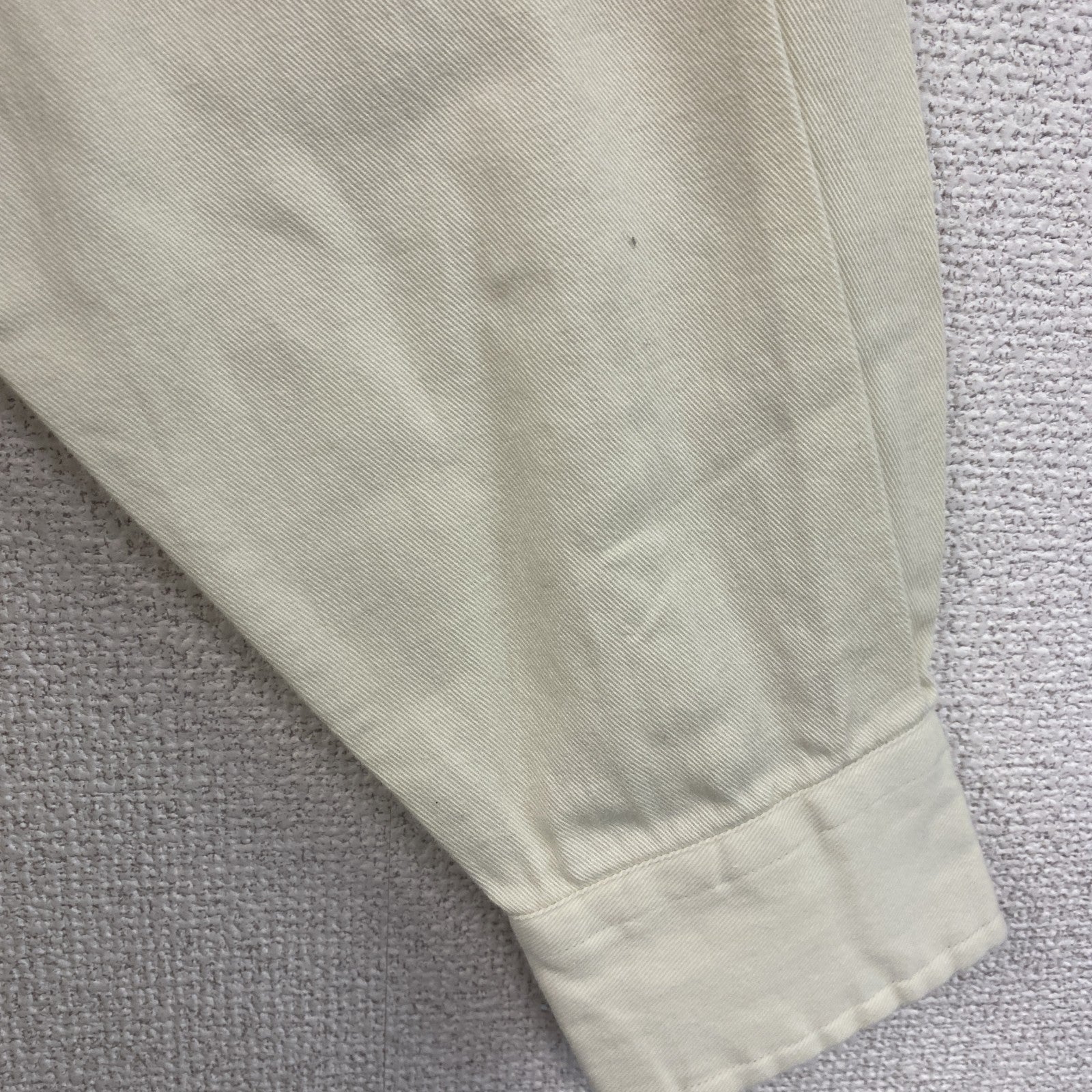 90s　NAUTICA　ノーティカ　長袖ボタンダウンシャツ　デッドストック　ヴィンテージ　アイボリー　Sサイズ