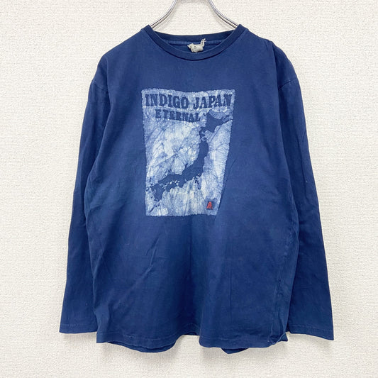 ETERNAL　エターナル　長袖Tシャツ/ロンT　備中倉敷工房　インディゴ　紺　ネイビー　Lサイズ