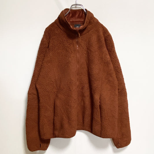古着 used c9シリーズ Champion チャンピオン　長袖フルジップフリースジャケット　茶色　オレンジ　XXLサイズ