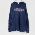 HARLEY DAVIDSON　ハーレーダビッドソン　長袖プリントTシャツ　紺　ネイビー　2XLサイズ