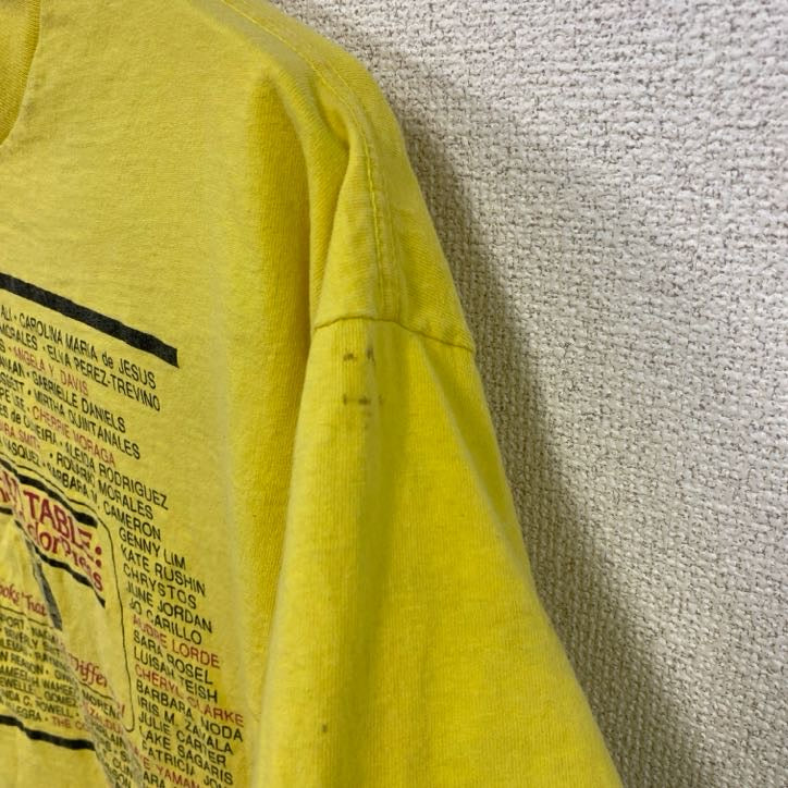 90s　Anvil　アンヴィル　半袖プリントTシャツ　シングルステッチ　USA製　黄色　イエロー　XLサイズ