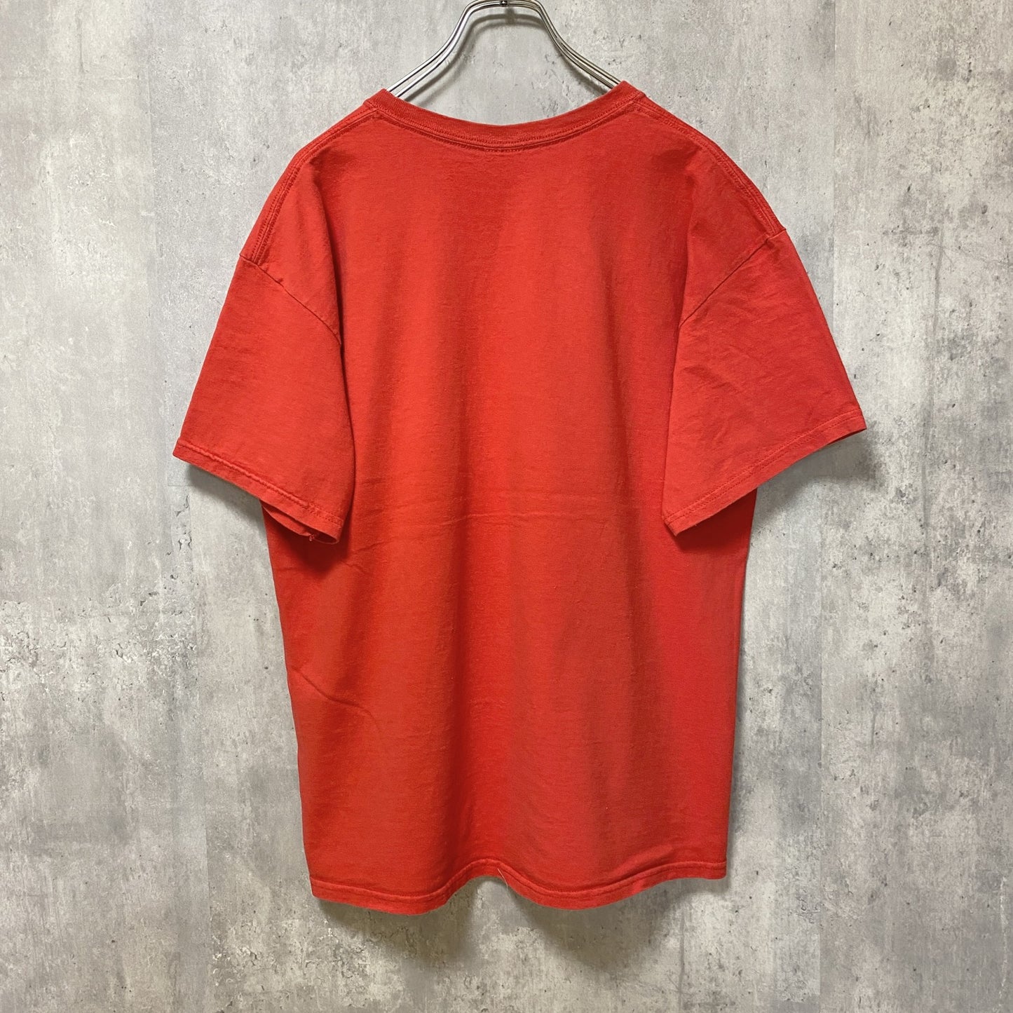 古着 used　GILDAN　ギルダン　Allstate SUGAR BOWL　半袖プリントTシャツ　赤　フットボール　Lサイズ
