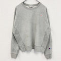 00s　champion　チャンピオン　ワンポイント刺繍スウェット/トレーナー　灰色　グレー　XLサイズ