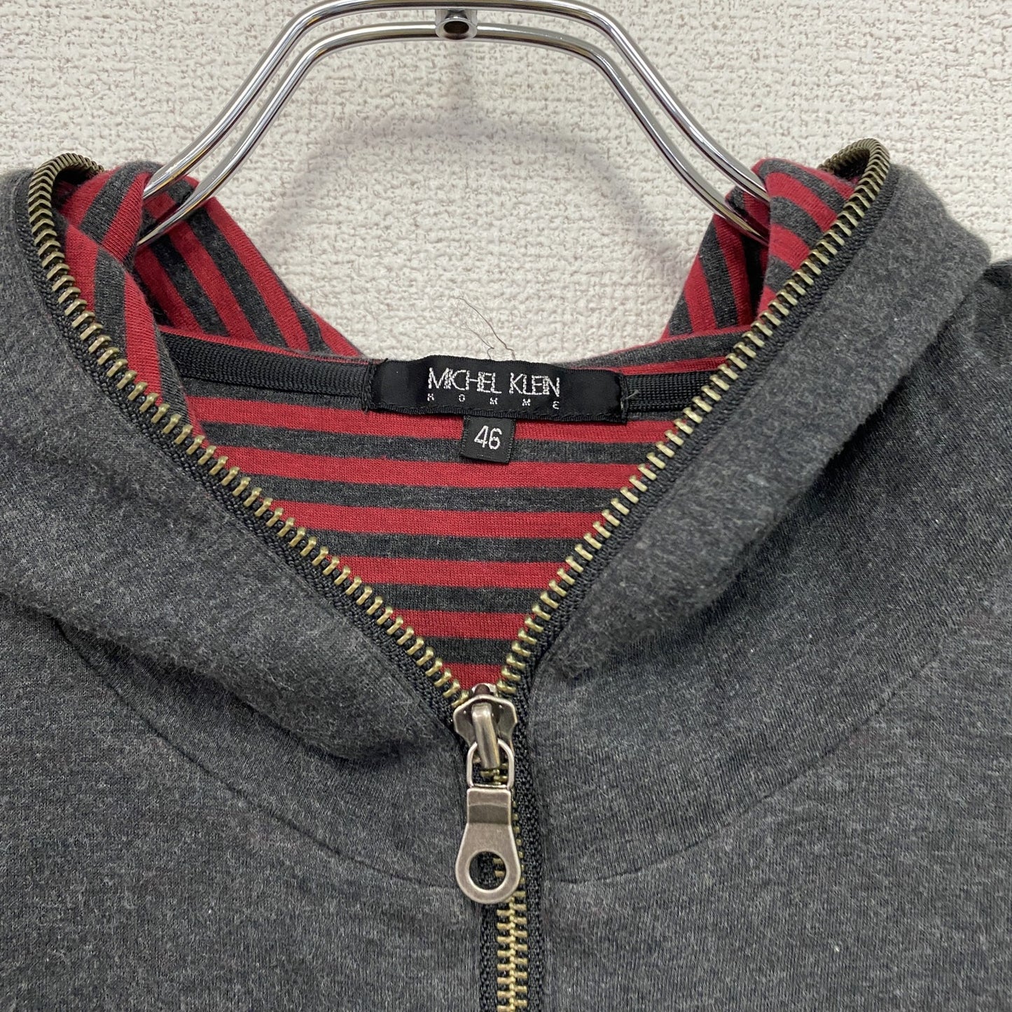 MICHEL KLEIN HOMME　ミッシェルクランオム　フルジップスウェットパーカー/フーディー　グレー　46サイズ