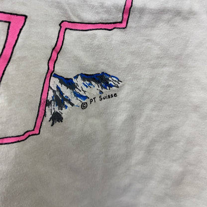 ～90s　半袖プリントTシャツ　クライミング　シングルT　ヴィンテージ　白　ホワイト　Lサイズ