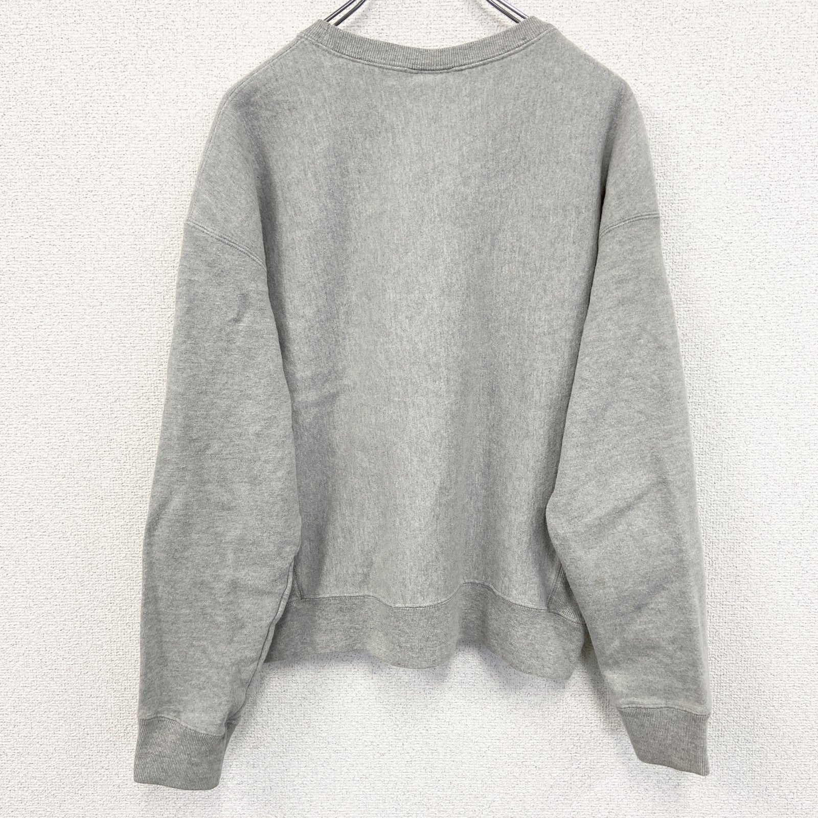 00s　champion　チャンピオン　ワンポイント刺繍スウェット/トレーナー　灰色　グレー　XLサイズ