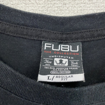 FUBU　フブ　半袖プリントTシャツ　黒　ブラック　Lサイズ