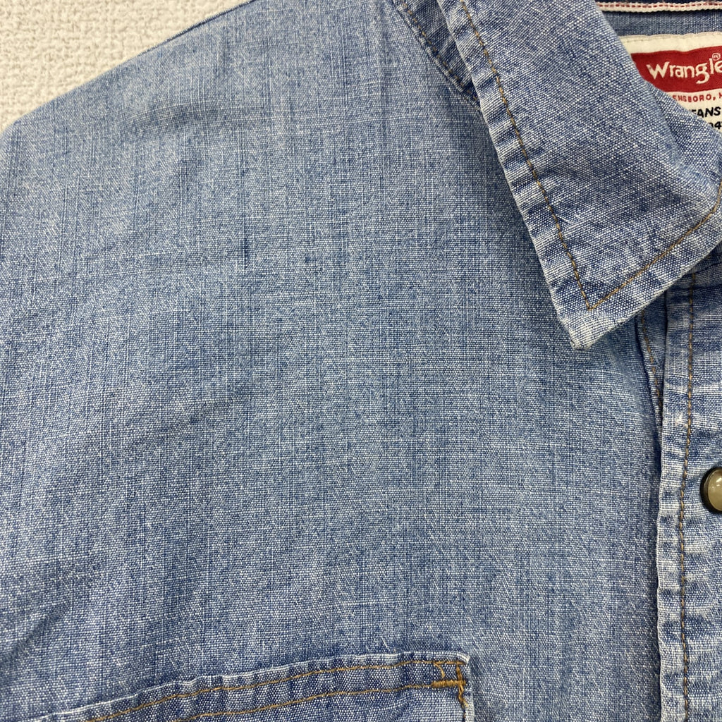 Wrangler　ラングラー　長袖デニムシャツ　2つポケット　フラップポケット　インディゴ　XLサイズ