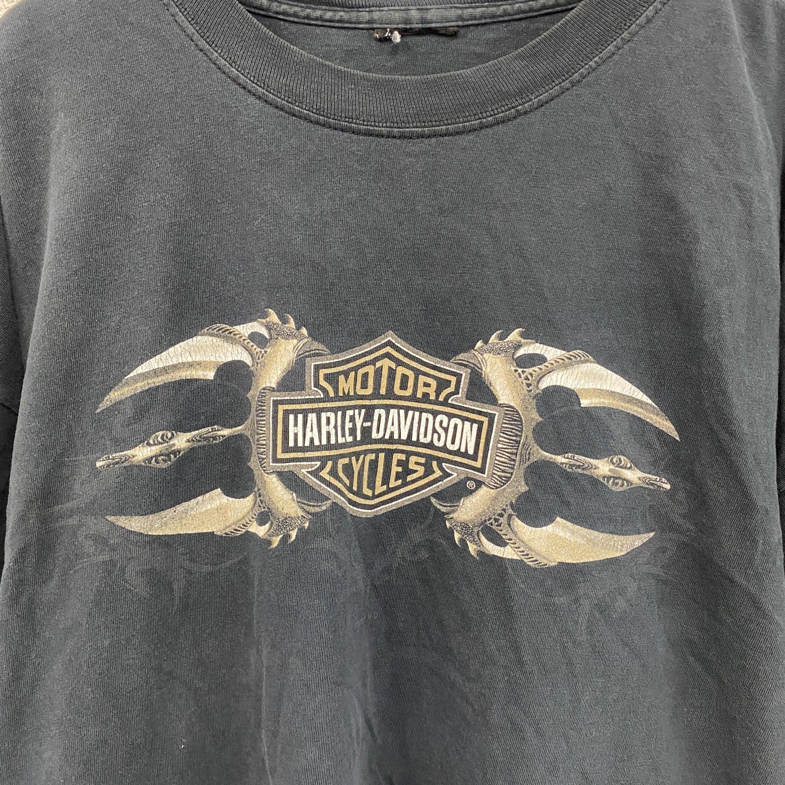 HARLEY DAVIDSON　ハーレーダビッドソン　半袖プリントTシャツ　黒　ブラック