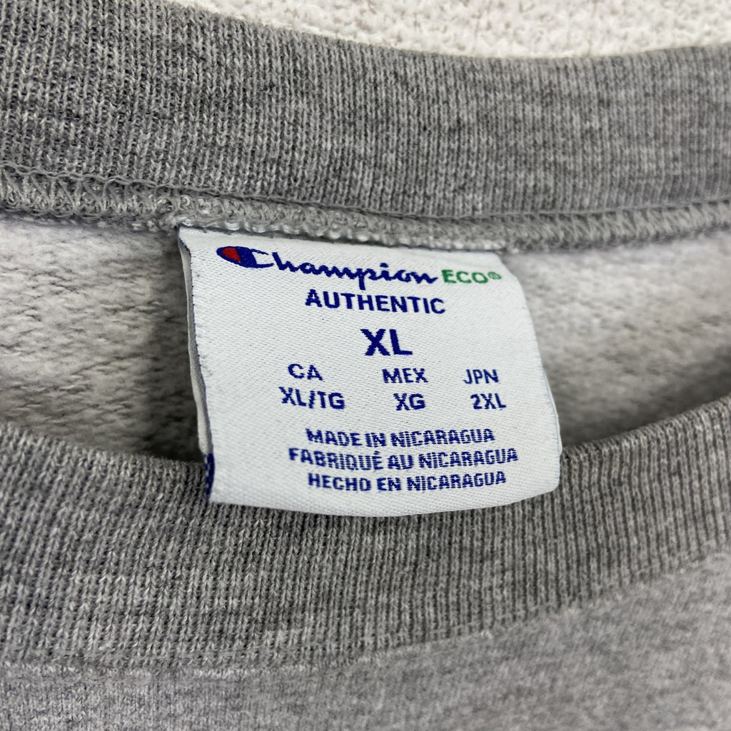 古着 used　champion　チャンピオン　カレッジプリントスウェット/トレーナー　灰色　グレー　XLサイズ