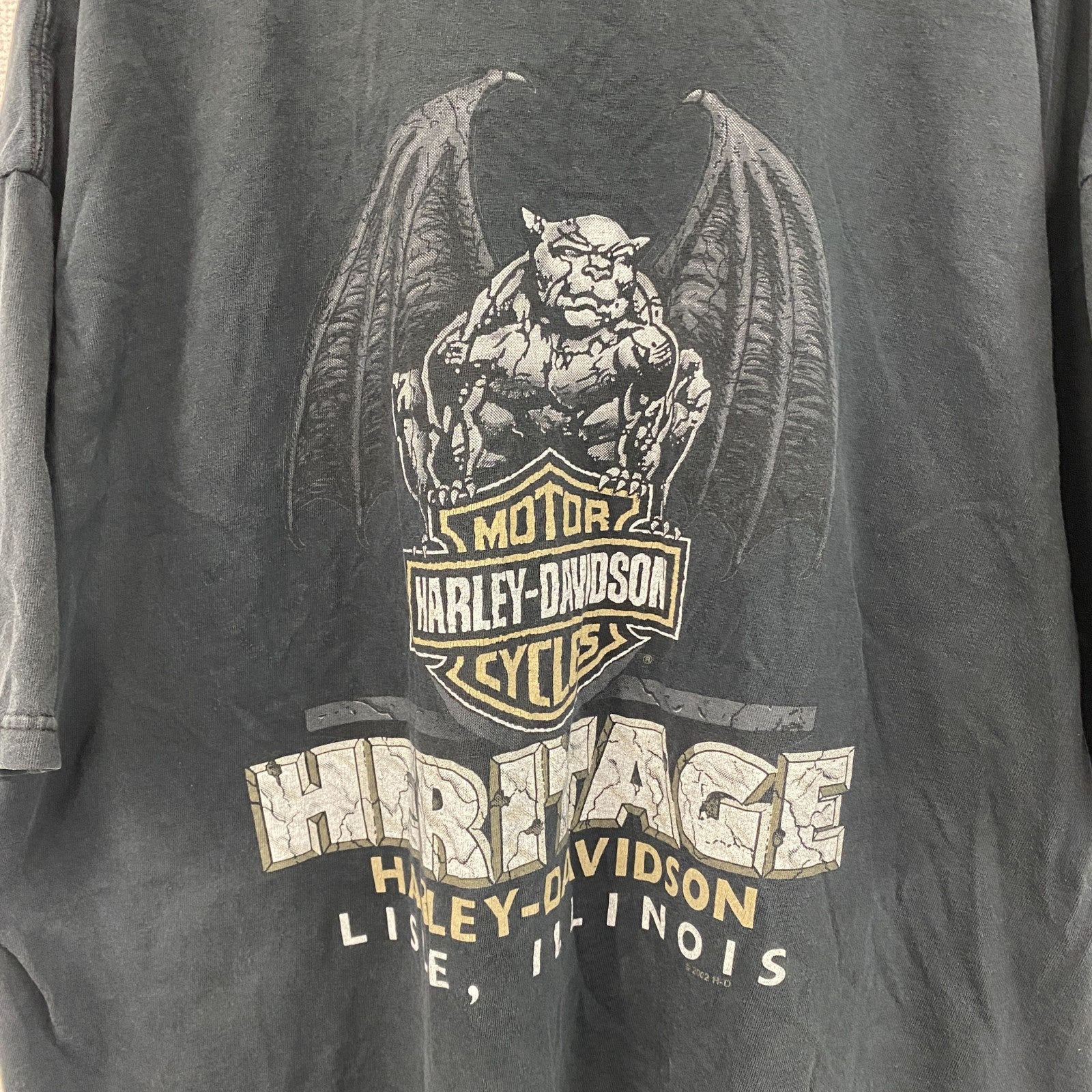 HARLEY DAVIDSON　ハーレーダビッドソン　半袖プリントTシャツ　黒　ブラック