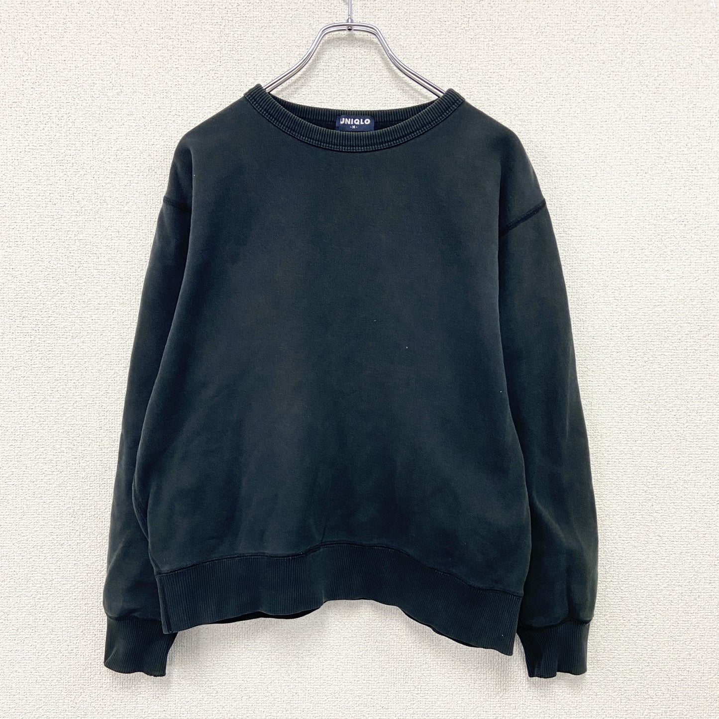 ～00s　OLD UNIQLO　オールドユニクロ　スウェット/トレーナー　ヴィンテージ　黒　ブラック　Mサイズ