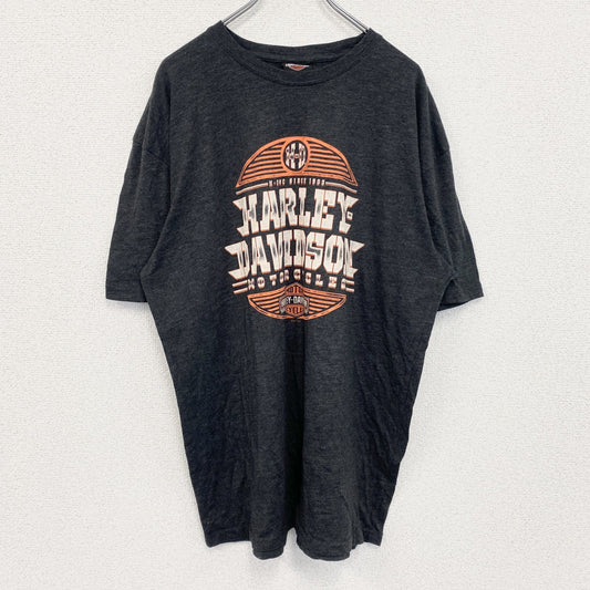 HARLEY DAVIDSON　ハーレーダビッドソン　半袖プリントTシャツ　黒　ブラック　XLサイズ