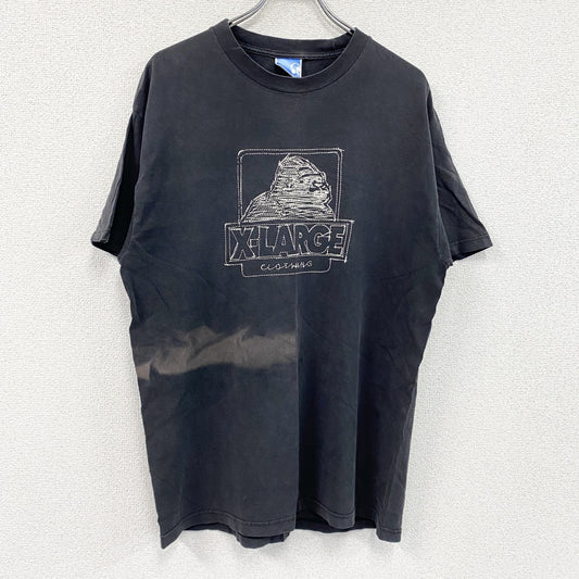 00s　X-LARGE　エクストララージ　半袖プリントTシャツ　黒　ブラック　Lサイズ