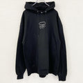 古着 used　champion　チャンピオン　プリントフーディー/スウェットパーカー　黒　ブラック　XLサイズ