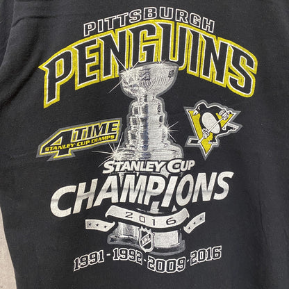 古着 used　Keya USA　PITTSBURGH PENGUINS　半袖プリントTシャツ　アイスホッケー　レトロ　Mサイズ