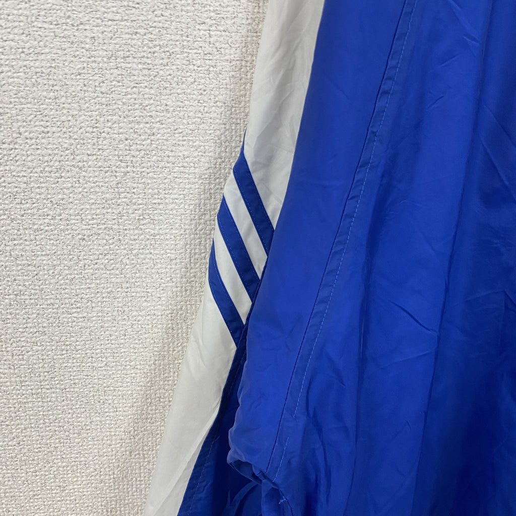 adidas　アディダス　プルオーバーナイロンジャケット　野球　刺繡ロゴ　青　ブルー　4XOサイズ