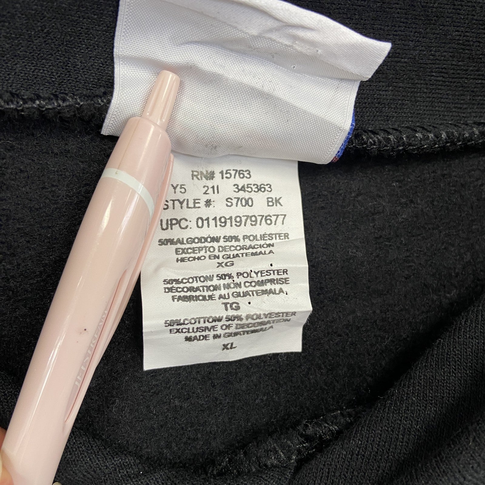 古着 used　champion　チャンピオン　プリントフーディー/スウェットパーカー　黒　ブラック　XLサイズ