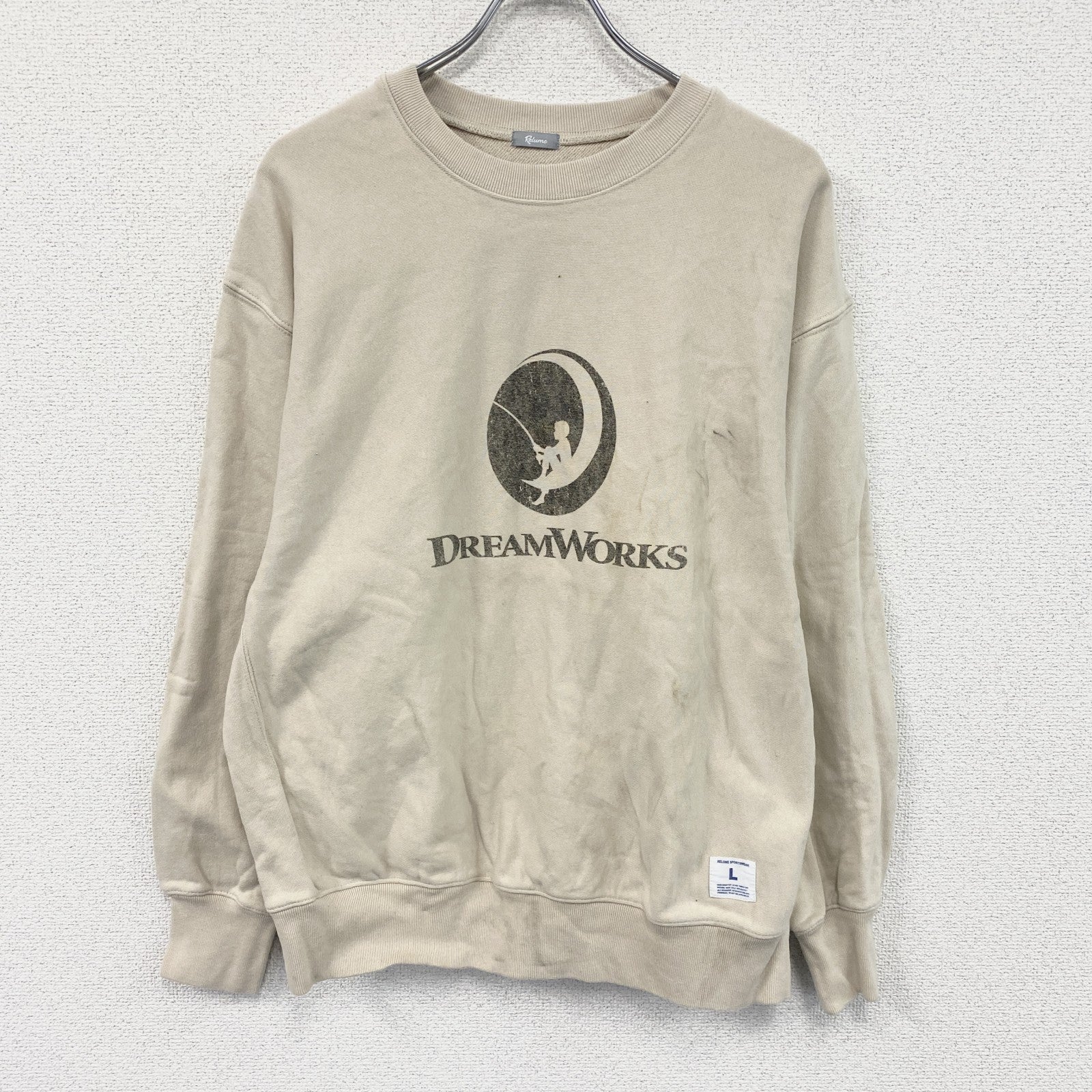 JOURNAL STANDARD relume　DREAMWORKS　スウェット/トレーナー　ベージュ　Lサイズ