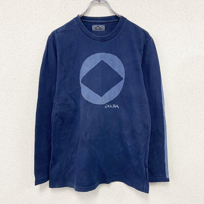 OKURA　オクラ　長袖Tシャツ/ロンT　聖林公司　紺　ネイビー　インディゴ　