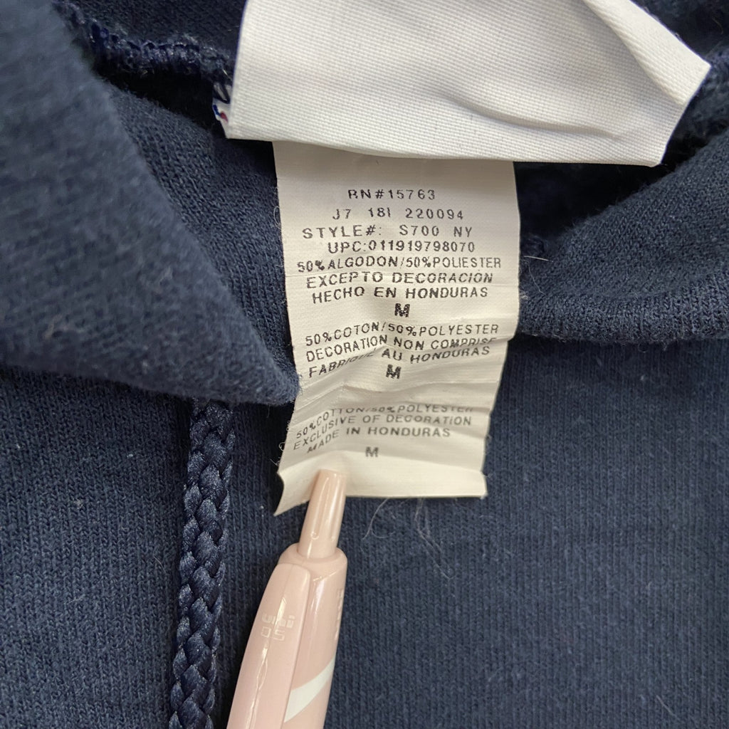 古着 used　champion　チャンピオン　プリントフーディー/スウェットパーカー　紺　ネイビー　Mサイズ