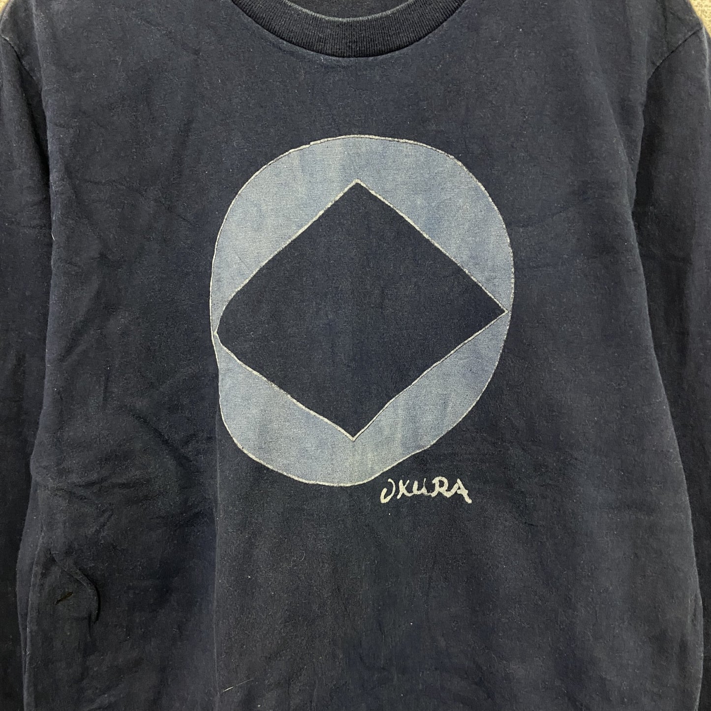 OKURA　オクラ　長袖Tシャツ/ロンT　聖林公司　紺　ネイビー　インディゴ　