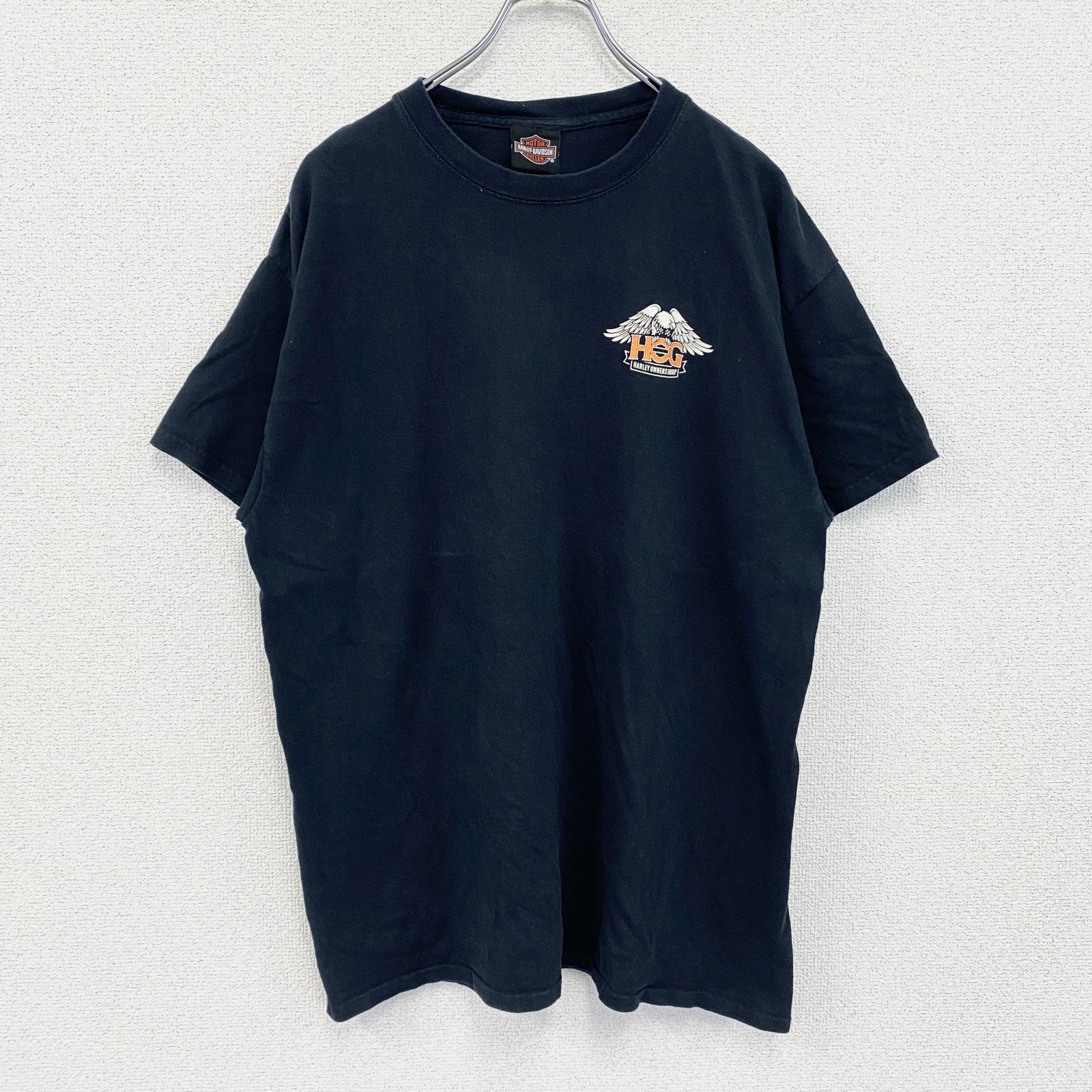 HARLEY DAVIDSON　ハーレーダビッドソン　半袖プリントTシャツ　黒　ブラック