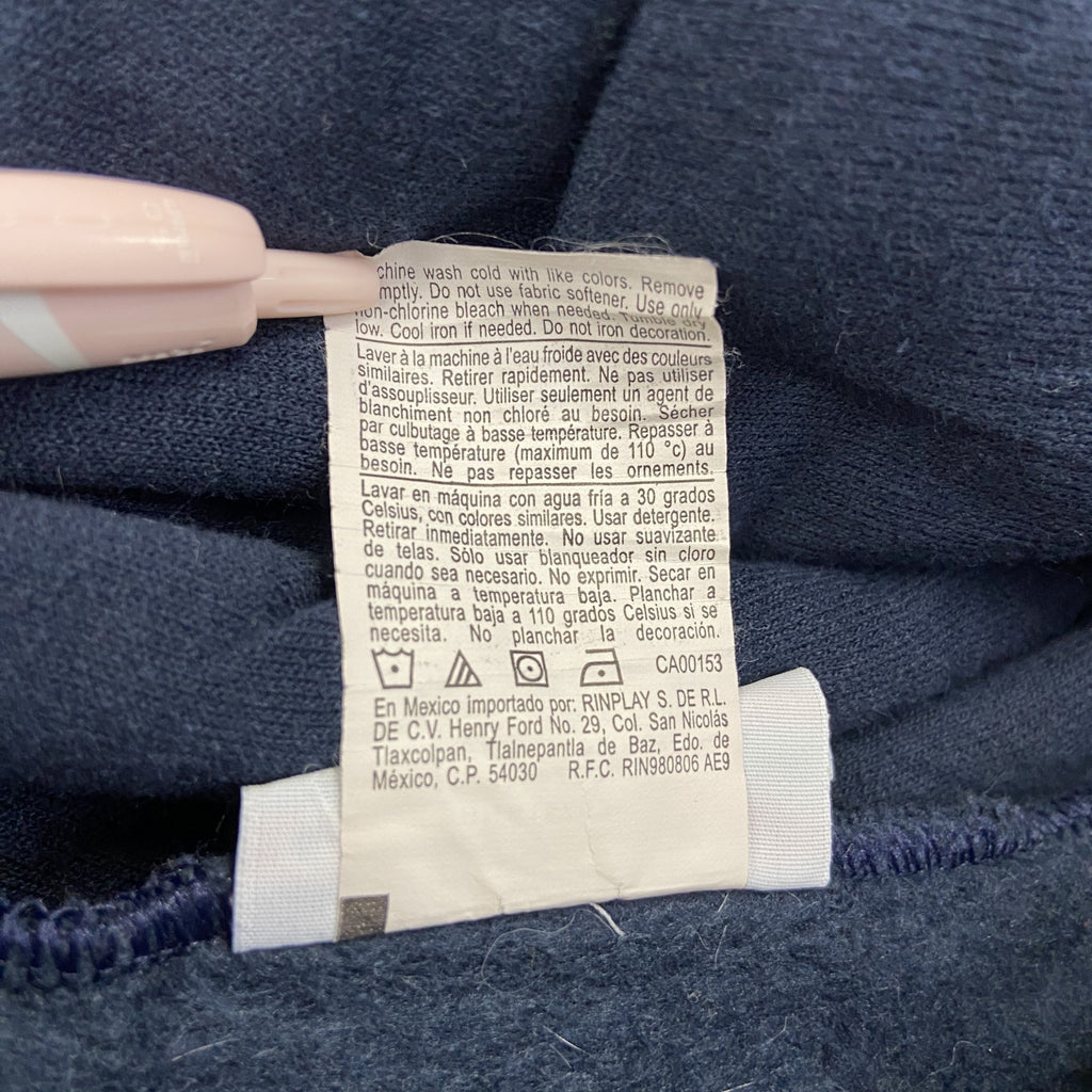 古着 used　champion　チャンピオン　プリントフーディー/スウェットパーカー　紺　ネイビー　Mサイズ