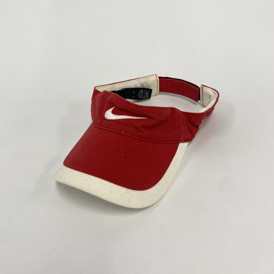 NIKE GOLF　ナイキゴルフ　サンバイザー　スウッシュ　デカロゴ　赤　レッド　ワンサイズ