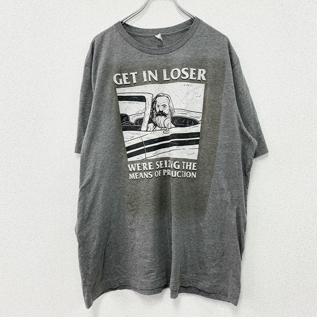 CANVAS　カールマルクス　半袖プリントTシャツ　灰色　グレー　3XLサイズ