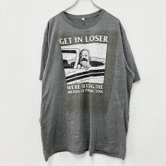 CANVAS　カールマルクス　半袖プリントTシャツ　灰色　グレー　3XLサイズ