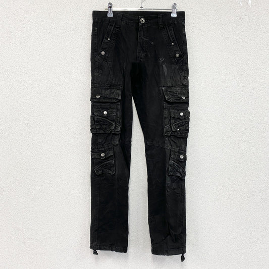 JUNYE JEANS　カーゴパンツ　黒　ブラック　30サイズ