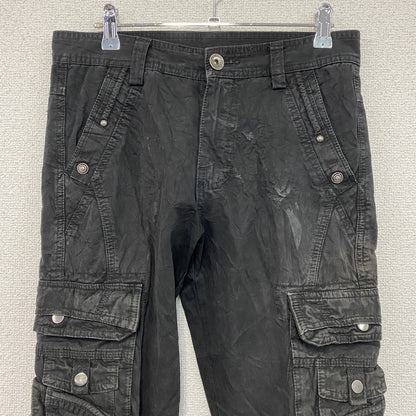 JUNYE JEANS　カーゴパンツ　黒　ブラック　30サイズ