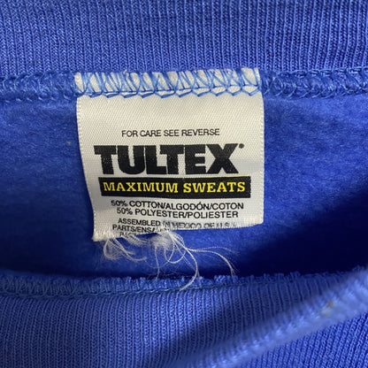 古着 used　TULTEX　長袖プリントスウェット　トレーナー　レトロデザイン　マートルビーチ　青　ビッグシルエット　XLサイズ