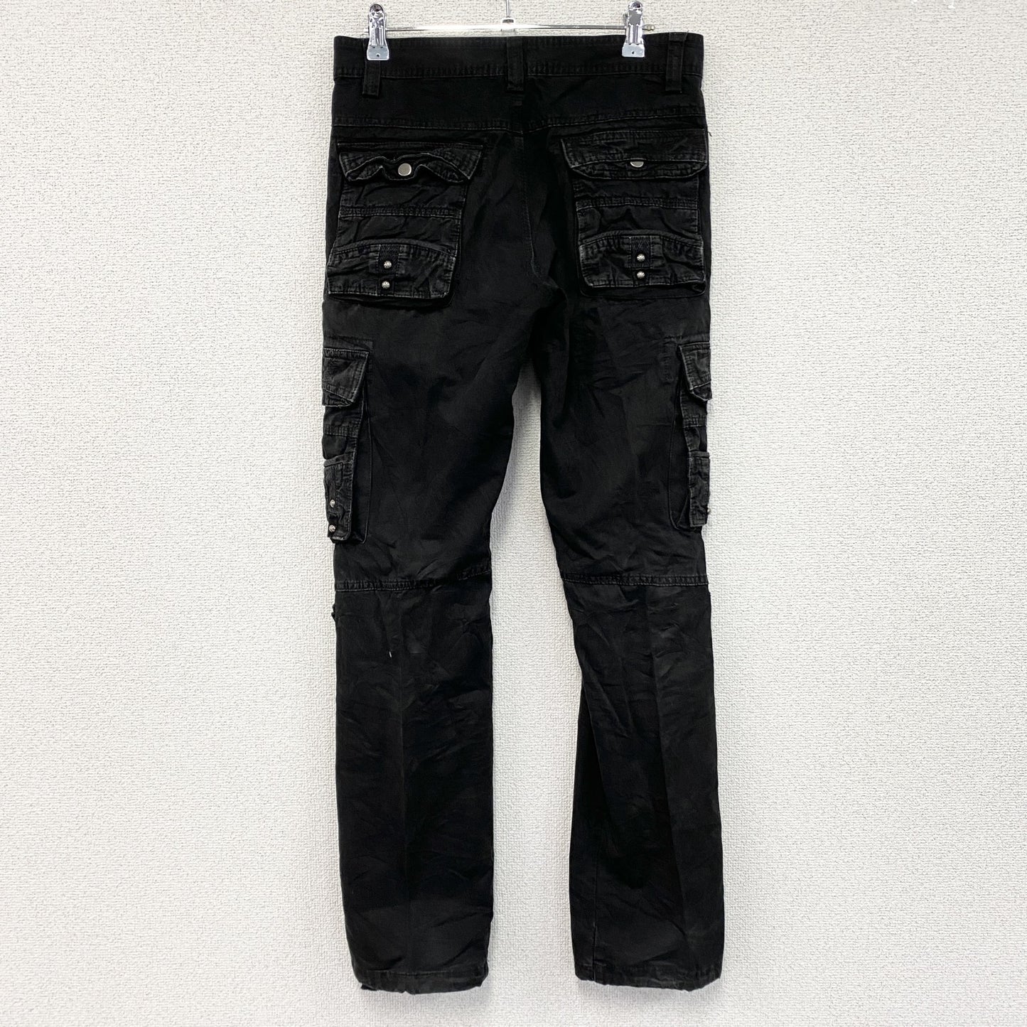 JUNYE JEANS　カーゴパンツ　黒　ブラック　30サイズ