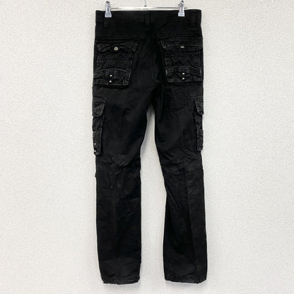 JUNYE JEANS　カーゴパンツ　黒　ブラック　30サイズ