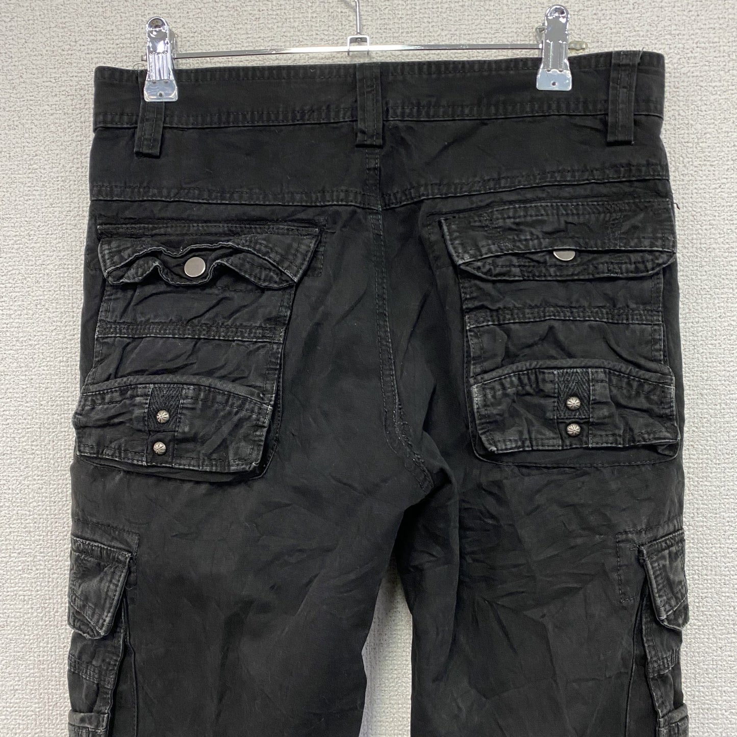 JUNYE JEANS　カーゴパンツ　黒　ブラック　30サイズ